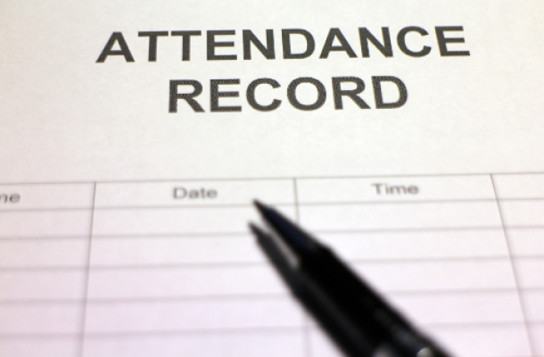 Picture of an attendance record