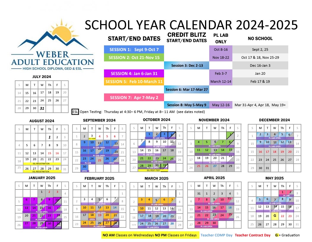 2024 25 WAE Calendar